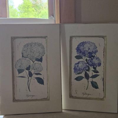 (2) Hydrangea Wall Art