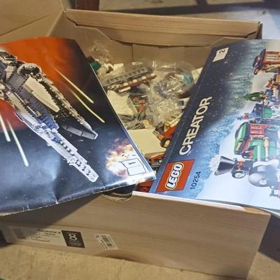 (3) Miscellaneous LEGO Bricks, Figures, And Instruction Manuals
