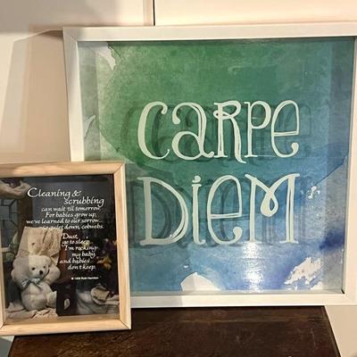 (2) Inspirational Framed Home Decor 