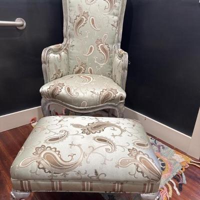 Vintage Frech style high back chair 