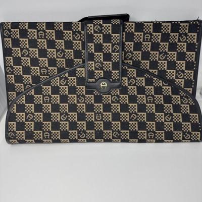 Rare Etienne Aigner Vintage Brown/Black Garment Bag