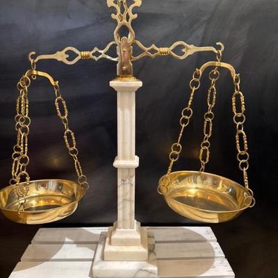 Alablaster Scales of Justice