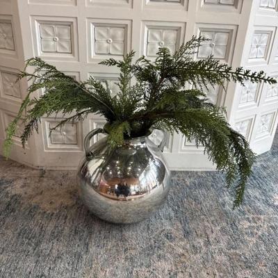 Mirrored Vase with Greenery