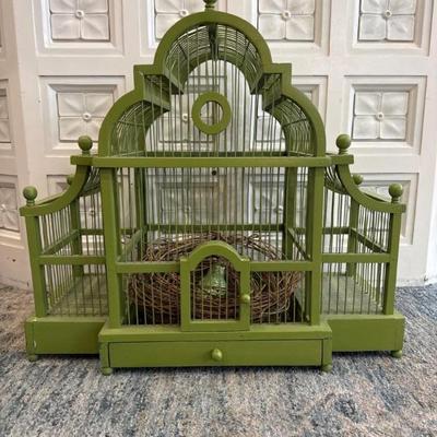Vintage Wooden Birdcage