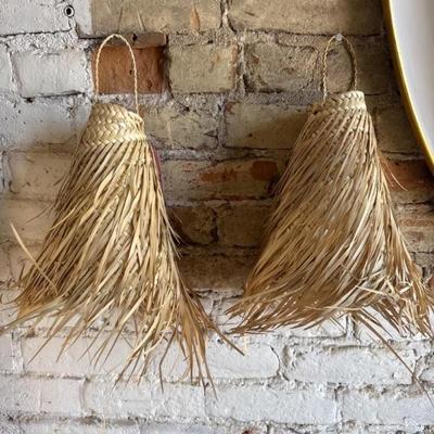 Moroccan Gobi Straw Pendant shades (2-Small)