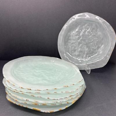 Annieglass 10” Dinner plates (7)