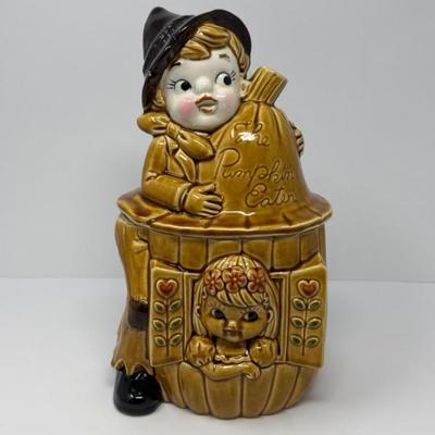 Peter the Pumpkin Eater Antique Cookie Jar 