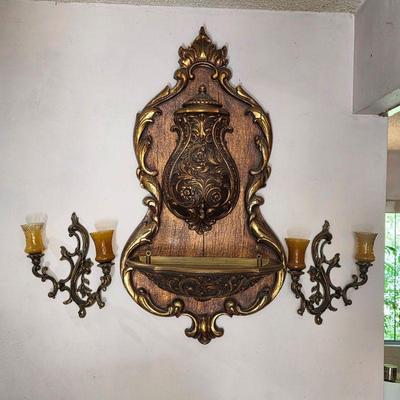 Vintage mid century decor and wall sconces