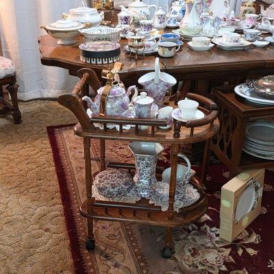 Vintage fine China tea sets, teapots and tea cups, vases, bowls, and more