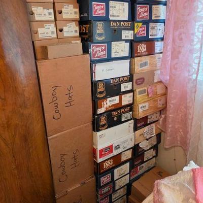 Cowboy boots, mostly exotic skins, Lucchese, Justin, Nocona, Tony Lama, Dan Post, and custom pairs