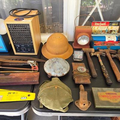 Unique vintage items and vintage tools