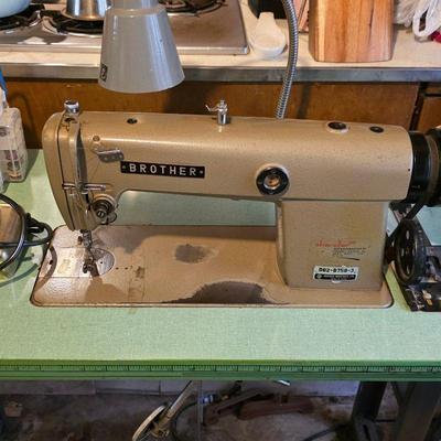 Vintage industrial Brother sewing machine