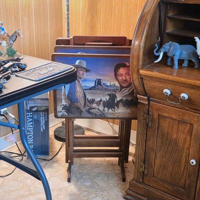 John Wayne TV tray set