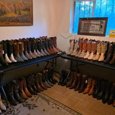Cowboy boots, many exotics and pre-ban skins