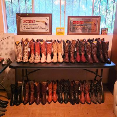 Cowboy boots, many exotics and pre-ban skins
