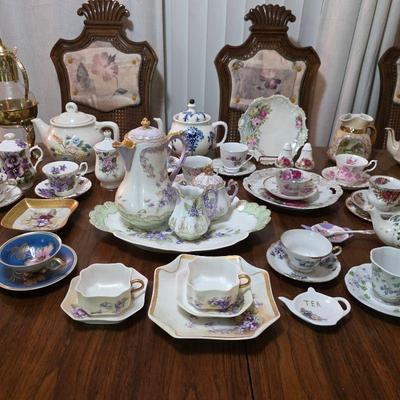 vintage fine China tea sets, teapots and tea cups