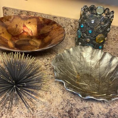 Glass And Metal Decor Lot