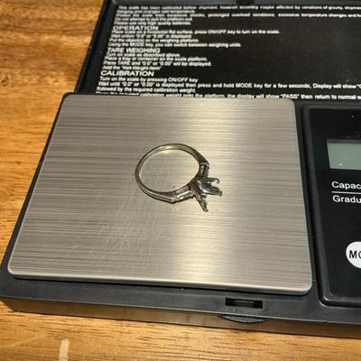 14k White Gold Setting Band 