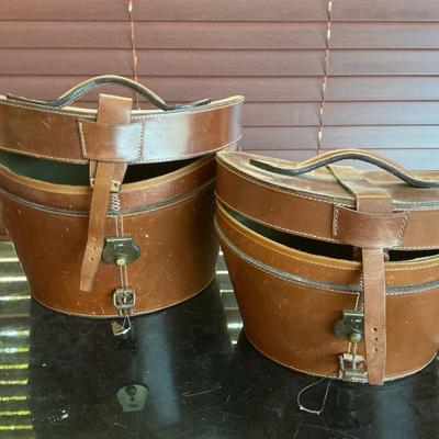 Bombay Leather Storage Boxes