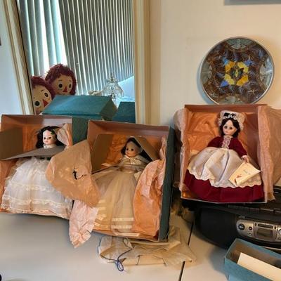 Madame Alexander dolls, raggedy Anne and Andy