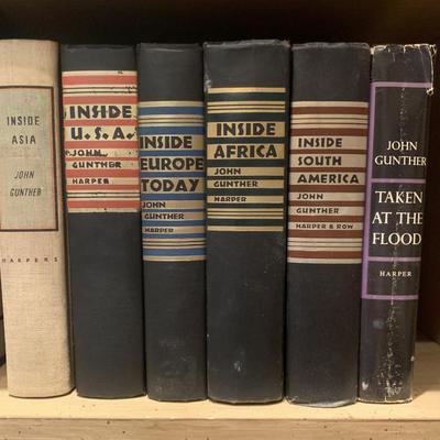 Auction Lot # 25 - 5 Vintage volumes by John Gunther published by Harper