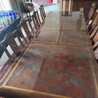 Ming Dynasty Dining table set - seats 10