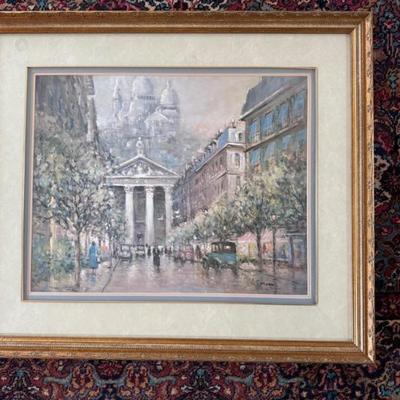 Auction Lot # 5 - Basilica of the Sacré-Cœur French Street Painting by "L. Gompay"