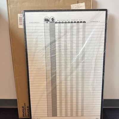 Brand New Quartet 2x3 In/Out Personnel Dry Erase Board w/ Accessories	