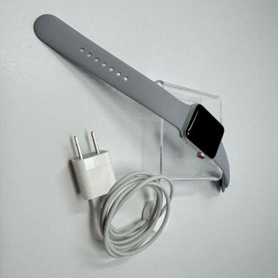 Apple Watch Series 3 LTE 42 mm Ion-X Alum + Gray Band & Charger, Works	