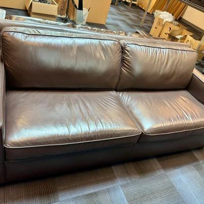 Pottery Barn Turner Square Arm Leather Sofa, Legacy – Retails $3,000+	