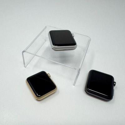 (3) Apple Watch Aluminum Cases: 42 mm Silver/Gray + 38 mm Gold	