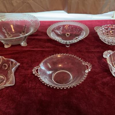 Vintage Candlewick Footed Bowls And More 