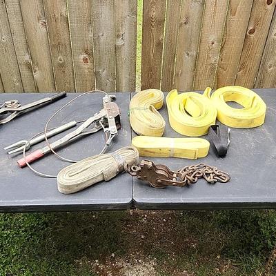 Tugit 1 Ton Chain Hoist Winch, Come Alongs, and Straps