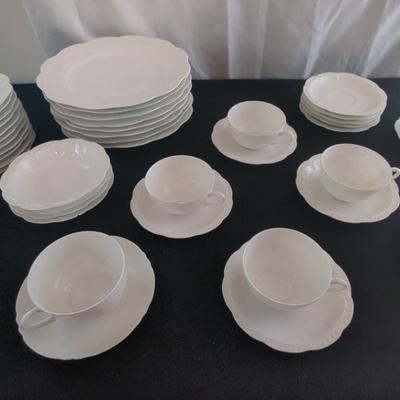 Vintage Haviland France White Bone China Dishes & Teacups