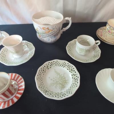 German Mustache Guard Cup, Wedgewood & More Teacups & Saucers 