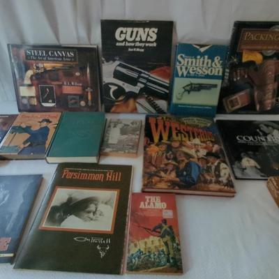Collection Of Western, Texas History & Gun Themed Books