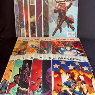 Comics “Squadron Supreme” (7), “Armor Wars” (4) & “Avengers” (6)