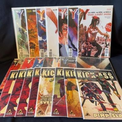 “Y Last Man” Vertigo Comic Series 47-60, “Kick-Ass” 1-8