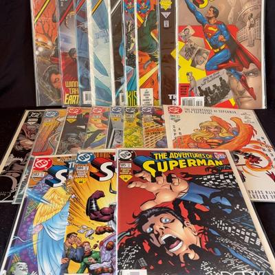 Comics “Superman Action Comics” (5) & “The Adventures Of Superman” (15)