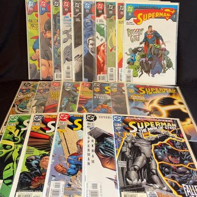 Comics “The Adventures Of Superman” (10) & “Superman The Man Of Steel” (13)