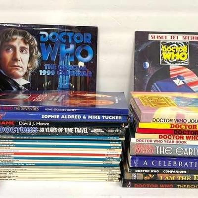 Doctor Who Science Fiction Hardcover Books Plus Vintage Doctor Who Files Magazines