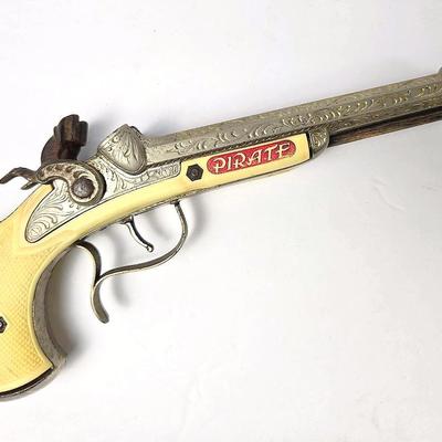 Vintage Hubley Diecast Pirate Double Barrel Toy Cap Pistol