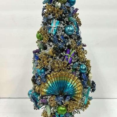 Vintage Jewelry Christmas Tree Art – 14'' Handcrafted Holiday Décor in Box