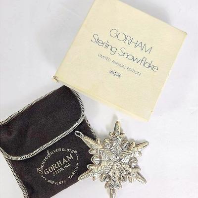Sterling Silver Gorham Snowflake – 19g .925 in Original Box, Limited Edition