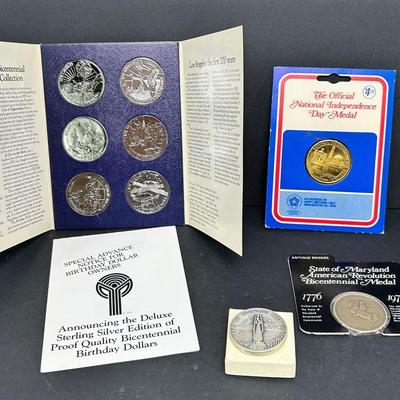 Sterling Silver Medallic Art Co. 1975 Santa Monica Centennial .999 Fine Silver, 32.8g in Box + More