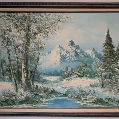 Original Harding Alpine Winter Painting