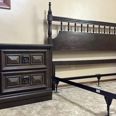 Queen Bed and Night Stand