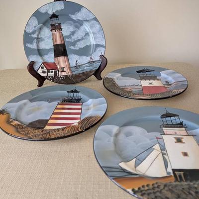 Sakura Earthenware Lighthouse Plates