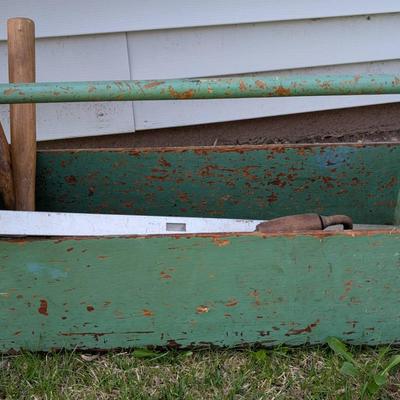 Wooden Tool Box and Tools