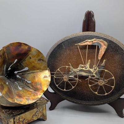 Copper Gramophone and Ice Wagon